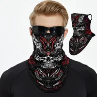 Multi-function Scarf Motorcycle Face Mask Cycling Bandana Earloops Face Balaclava Cover 3D Print Sunscreen Windproof Neck Gaiter 2