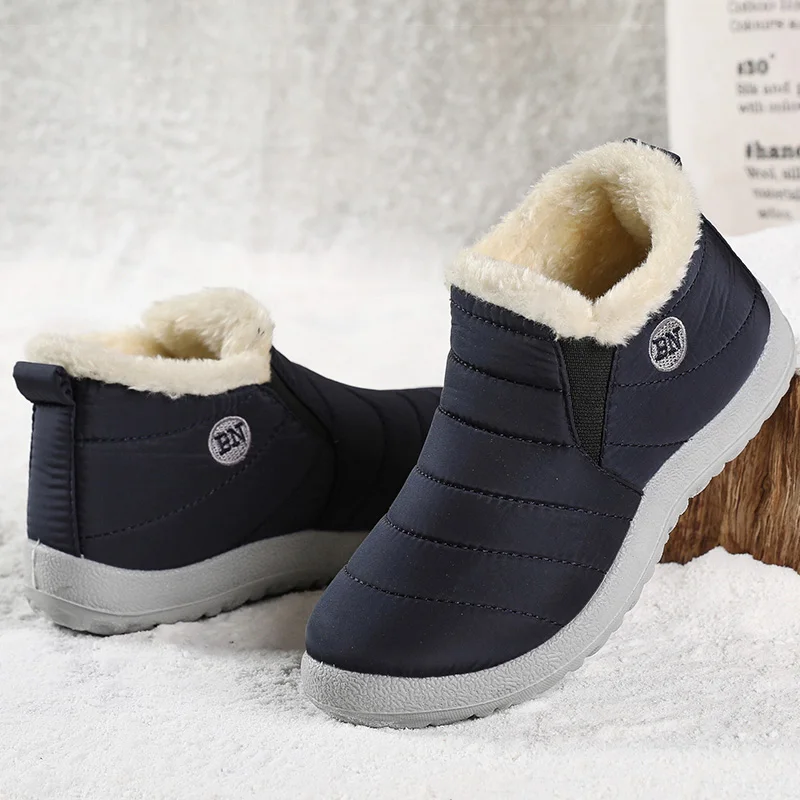 Men's Boots Keep Warm Winter Shoes For Men 2025 Winter Boots Fur Waterproof Snow Botas Para Hombre Casual Combat Ankle Boots - 5