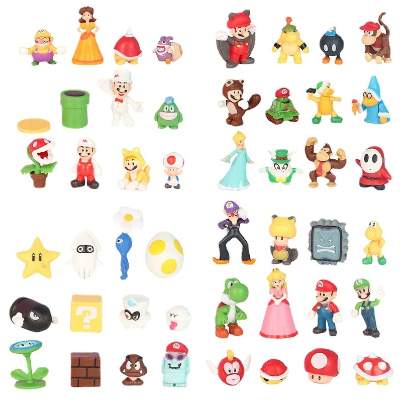

Super Mario Action Figures 48 Styles Anime Models Doll Scene Decorations Cabinet Ornaments Cartoon Children Toys Birthday Gifts