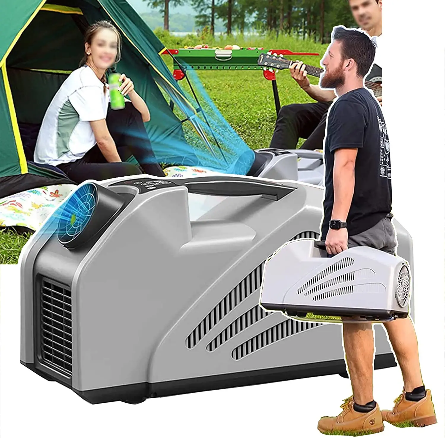 

Portable Air Conditioner 2599BTU 240W Low Power Consumption 12V24VDC For Van Life Camping Tent Outdoor Indoor