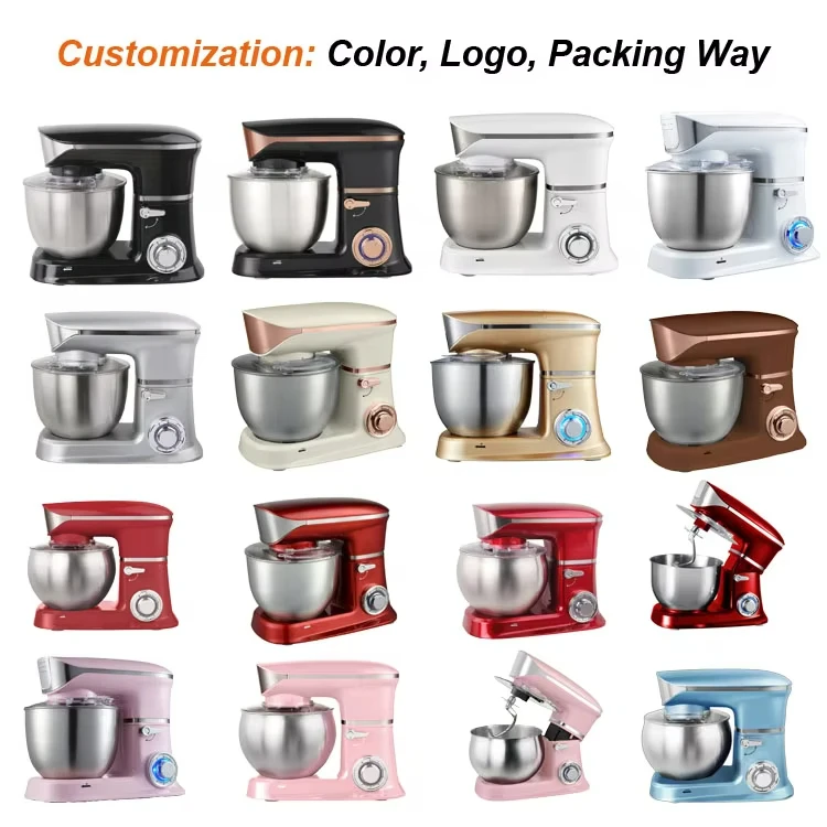 Professional Cake Food Mixer 5L 6L 6.5L 7L Kitchen Flour Stand Mixer Dough Machine Planetary Food Mixers