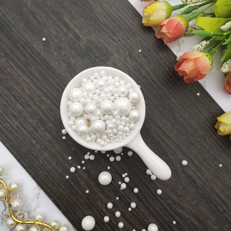 85g Round Edible White Pearl Sugar Beads Cake Decoration DIY Sprinkles Cake  Baking Fondant Sugar Chocolate Candy