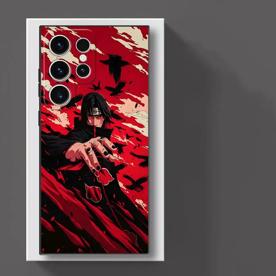 Black Soft Phone Cover with Cool Uchiha Itachi Design