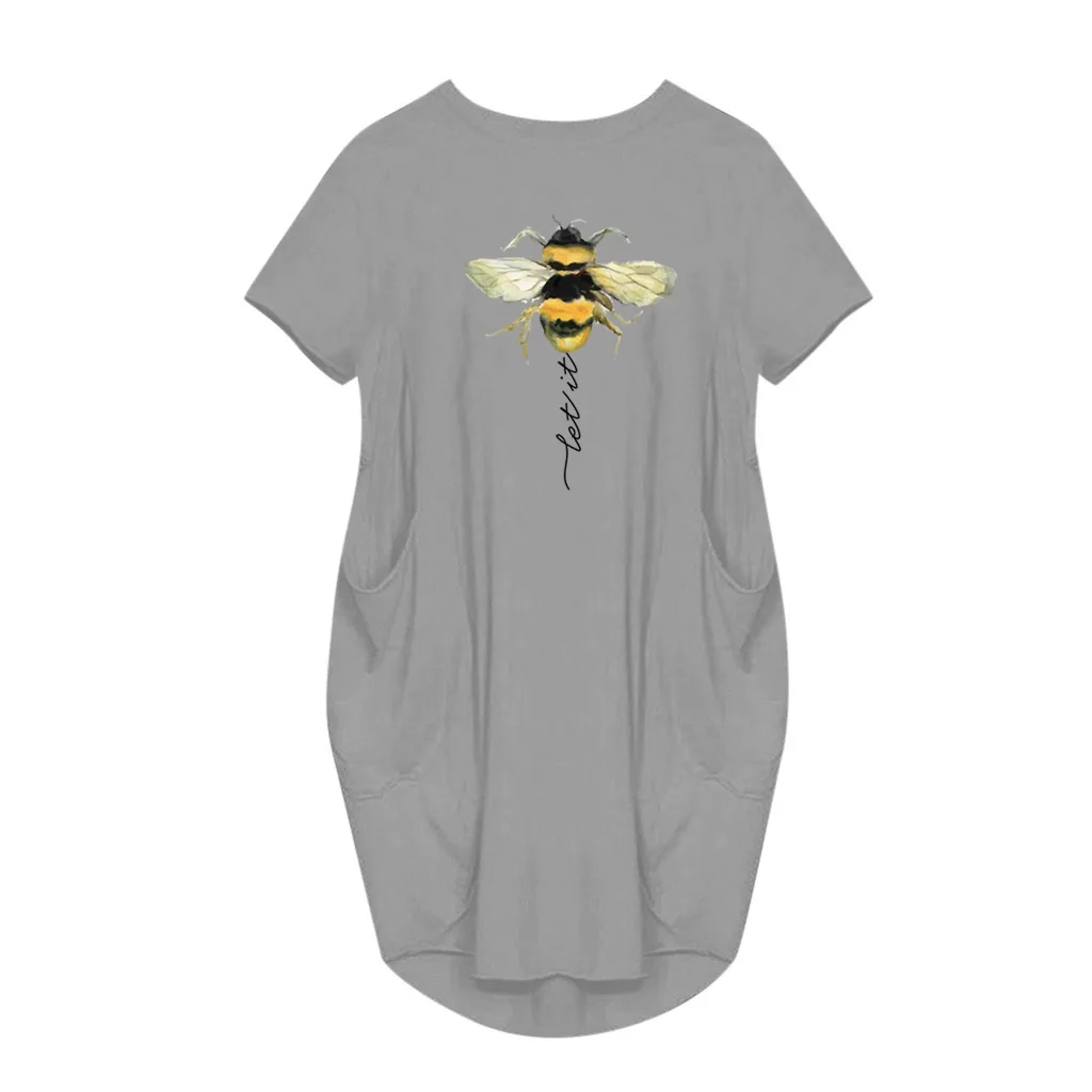 Full Sleeves Women Bee Print Shirt With Pockets