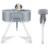 US Dog Bath Tub and Wash Station for Bathing Shower and Grooming, Elevated Foldable and Portable, Indoor and Outdoor, for Small 1