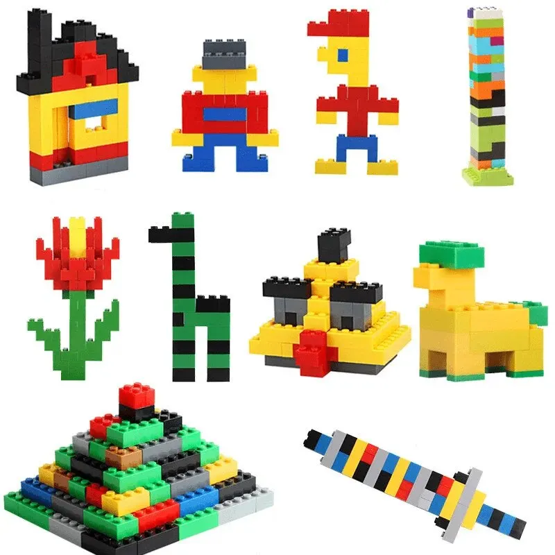 창의적인 교육 건축 벌크 DIY 빌딩 블록 장난감, 어린이 생일 선물, 500/1000 개