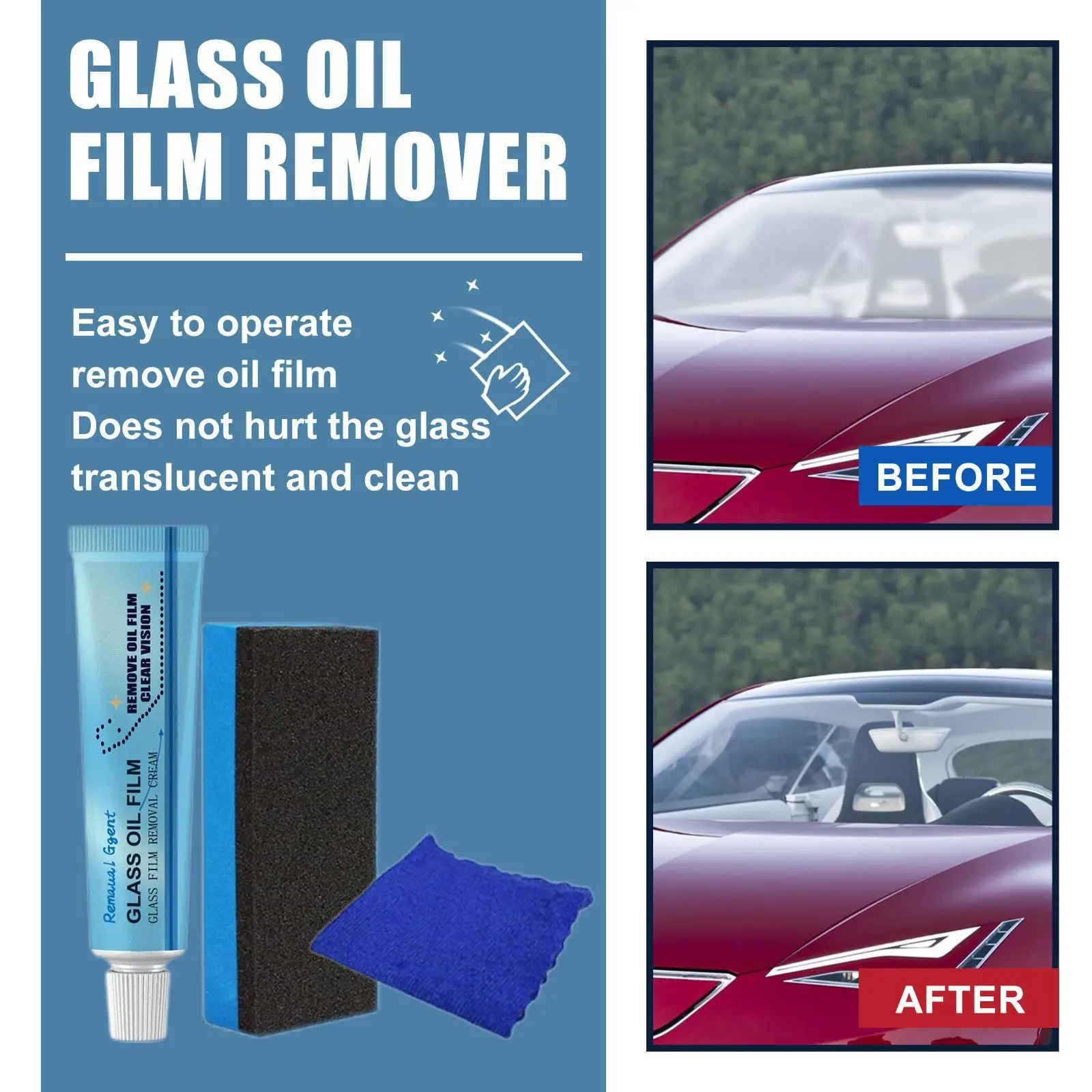 Auto Fenster Öl Film Reiniger Öl Entferner Auto Glas Öl Fleck