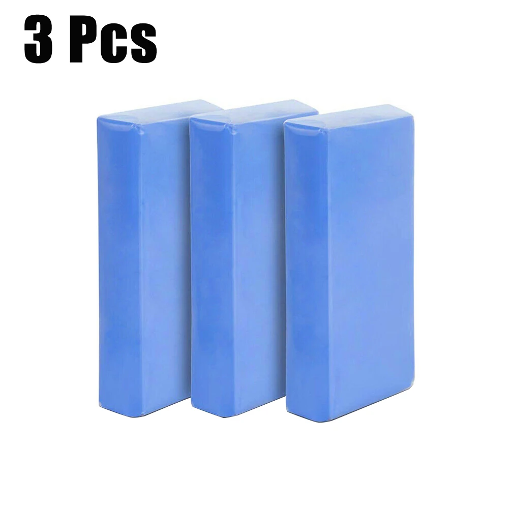Car Cleaning Clay Bar 3pcs Car Clay Cleaning Bar Detailing Waxing Polish Treatment Fine Grade Powerful Decontamination Volcanic Grinding Mud