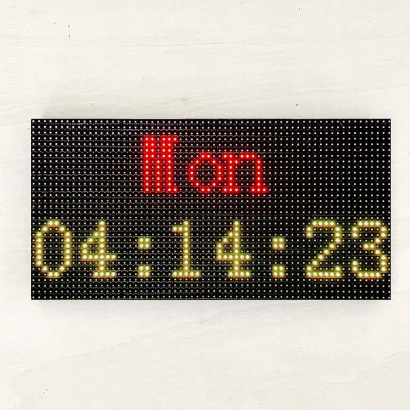 LED Video Display Panel P4 Full Color Surface Mount Module Indoor Conference Room Electronic Screen LED Display RGB Video Wall LED Panel 256*128mm