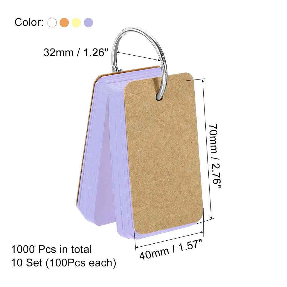 300 Pack MotBach 300-Pack Index Cards With Rings - 3.5x2.2 Inch Blank Flash Cards For Study, Notes Study Note Cards 300 Pack MotBach 300-Pack Index Cards With Rings - 3.5x2.2 Inch Blank Flash Cards For Study, Notes Study Note Cards