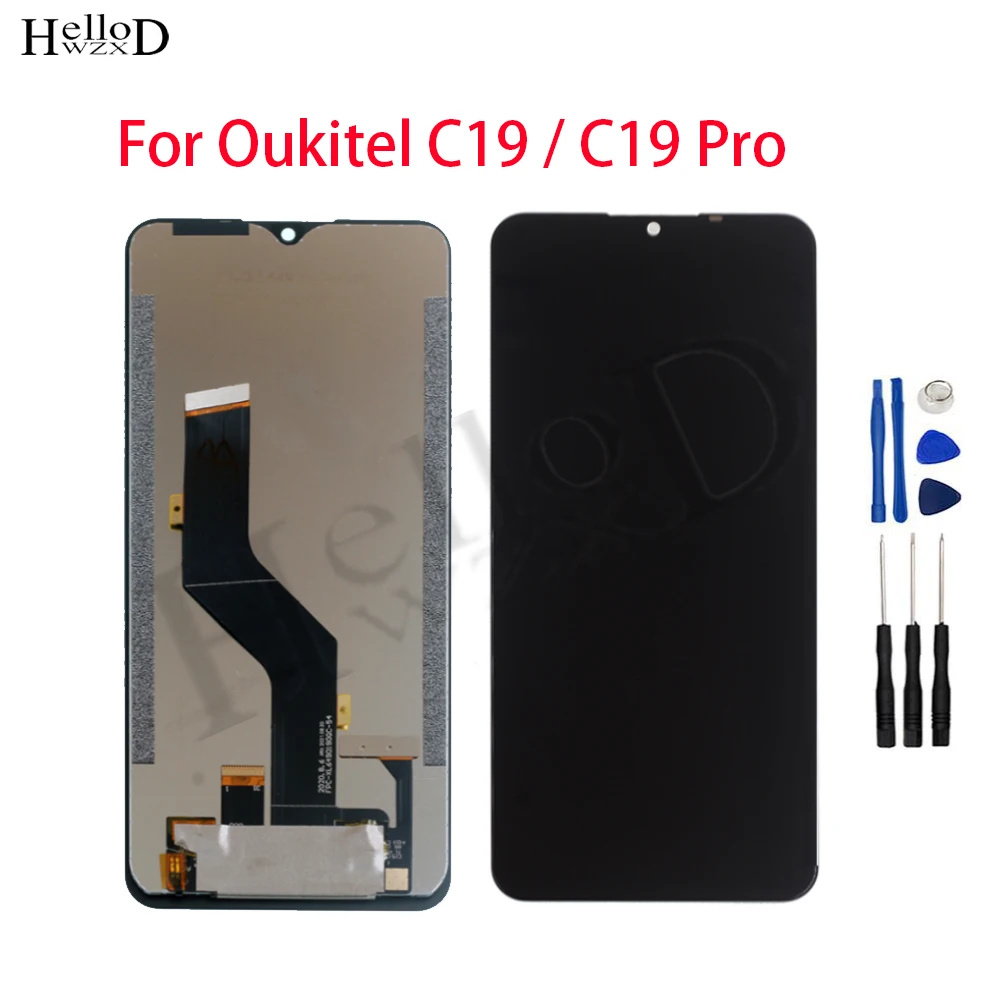 Полный экран 6,49 дюйма для Oukitel C19 Pro, ЖК-дисплей, сенсорный экран, дигитайзер, абсолютно новый, протестированный, запасные части для ремонта с инструментами