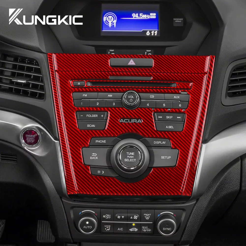 Deluxe Soft Carbon Fiber Car Center Console Screen Sticker