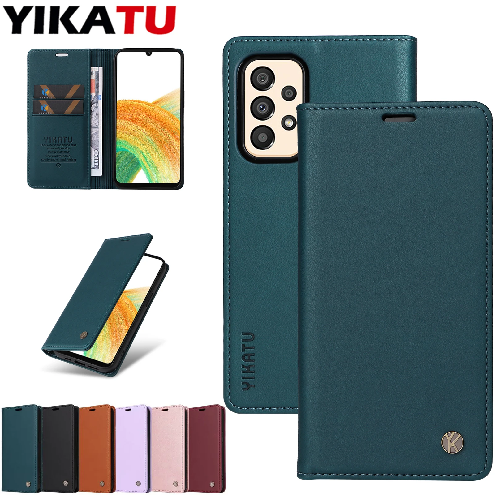 Universal Luxury Wallet Phone Case - Sleek Protective Cover with Card Holder