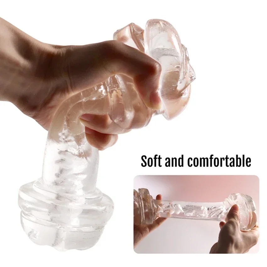 Male masturbator Cup Soft Pussy Sex Toys Transparent Vagina Adult Endurance Exercise Sex Products Vacuum Pocket Cup for Men 18