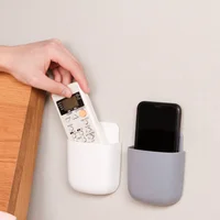 Wall Mounted Storage Box Household Living Room Conditioner Remote Control Bedside Phone Storage Holder Organizer Box Shelf 2