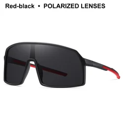 Enhanced UV400 Polarized Sports Sunglasses (Red - black lens)