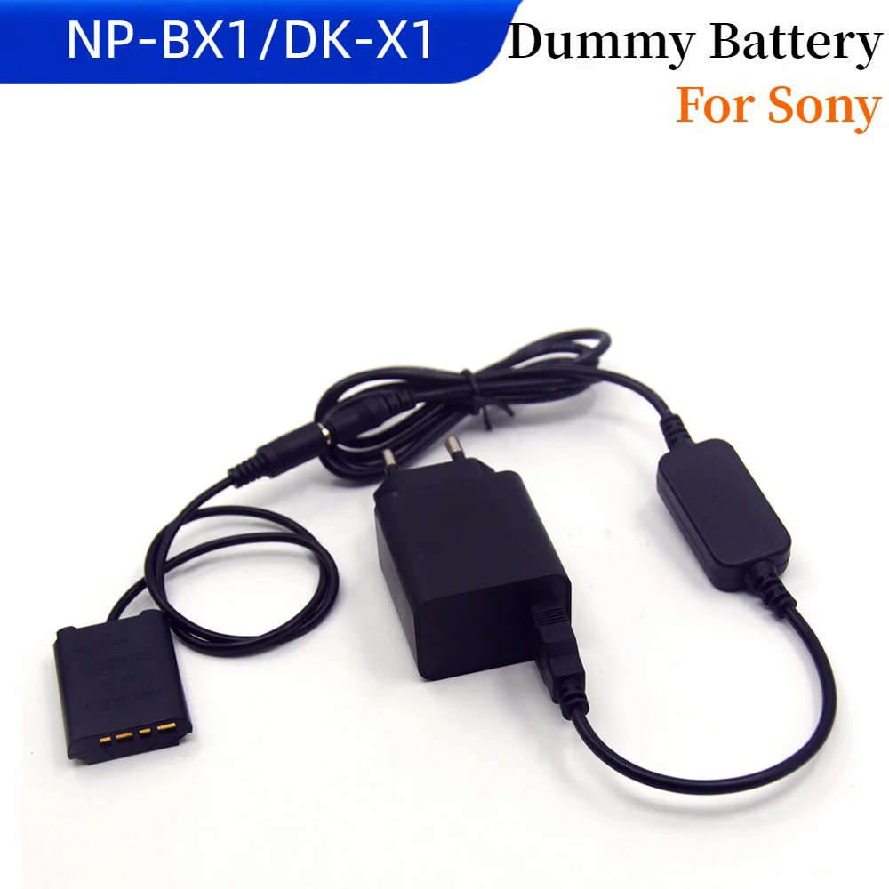 Cavo Di Alimentazione Usb + Adattatore Per Caricabatterie 18W + Dk-X1 Dc Accoppiatore Np-Bx1 Batteria Fittizia Per Sony Cybershot Dsc-Rx1 Rx1R Rx100 I