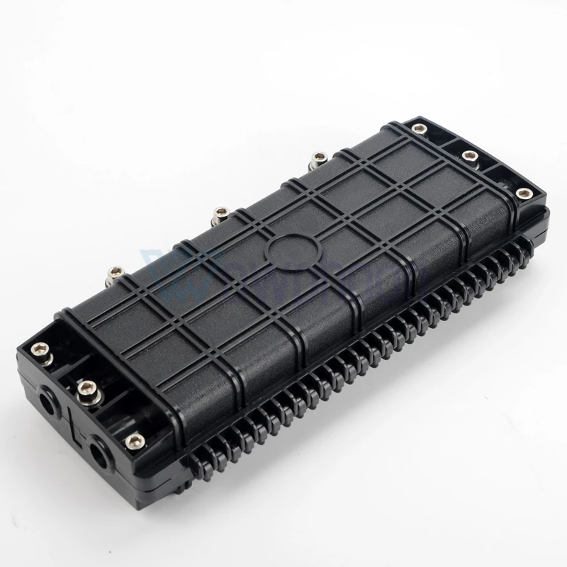 48 Core Fiber Enclosure Box Outdoor 2 In 2 Out In Linea Fibra Ottica Flat Mechanical Joint Splice Enclosure