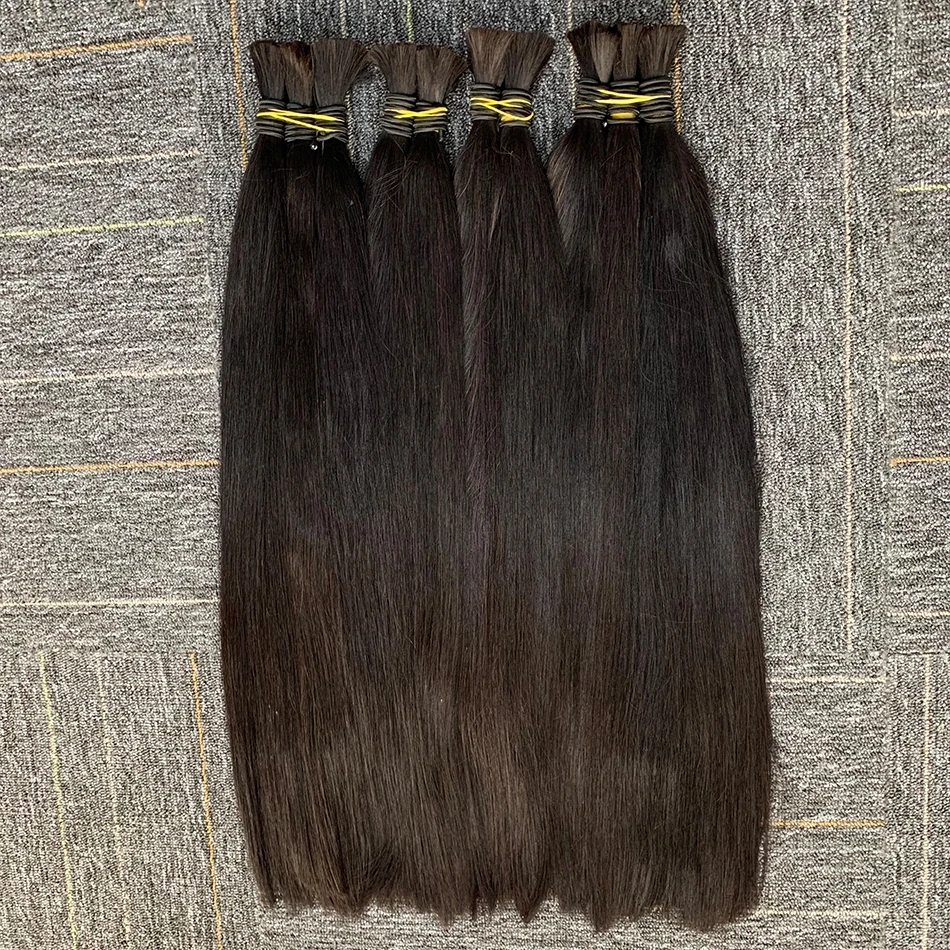 10A Virgin 100% Natural Balck Bone Straight Human Hair Bulk For Braiding Extensiones Cabelo Humano Weaving Unprocessed No Hair 5