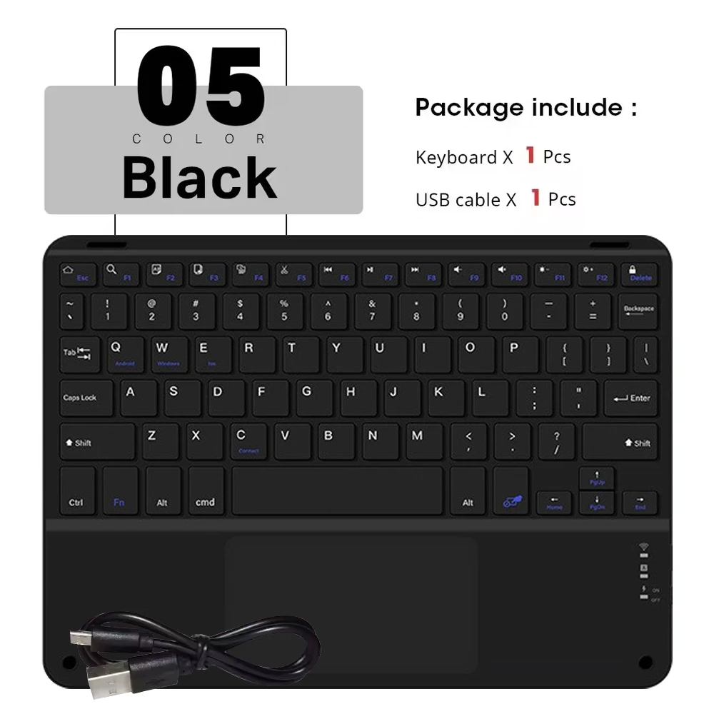 Mini Touch Bluetooth Wireless Keyboard with Built-in Mouse
