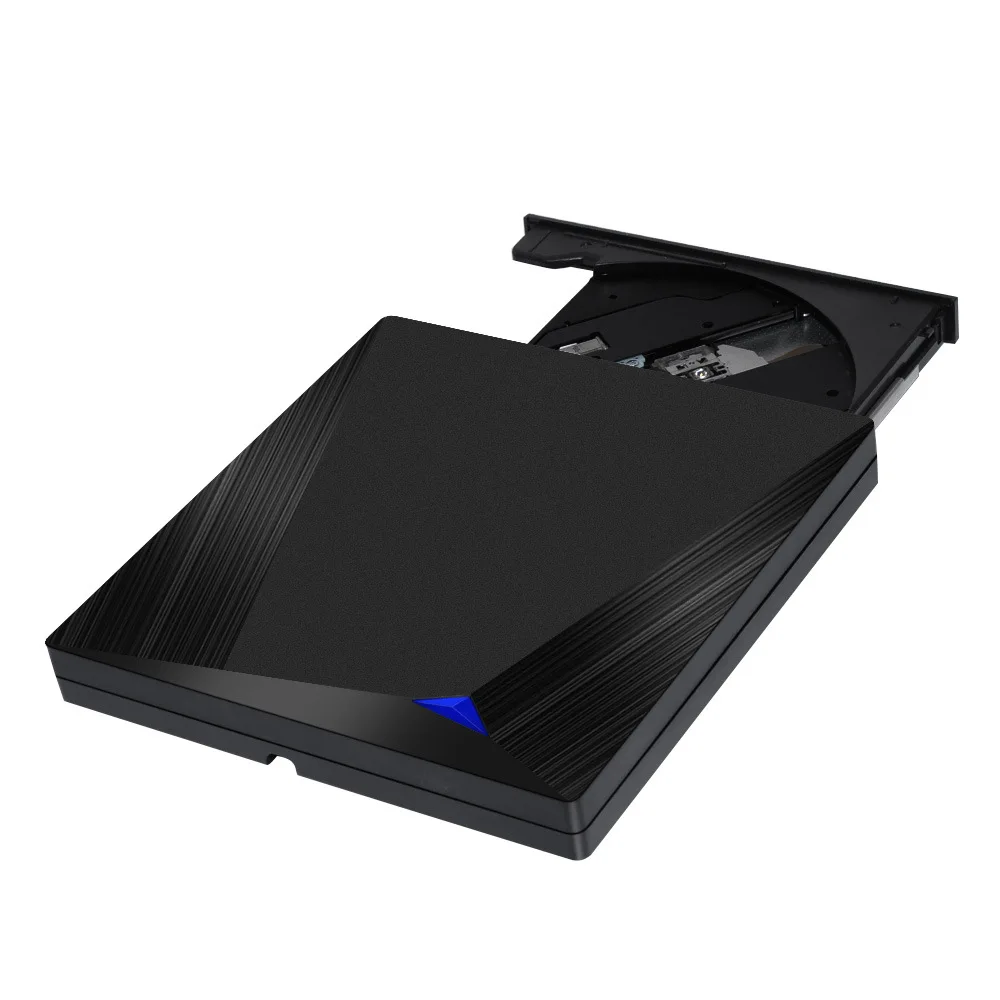 External DVD 3.0 USB Ultra-thin Portable Optical Drive Burner Reader Player Tray