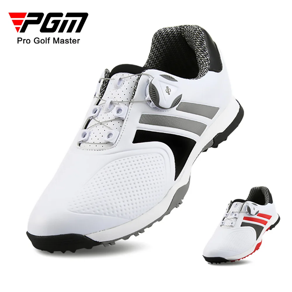 

PGM Golf Shoes Men's Waterproof Sports Shoes Spikes Anti-skid Sport Sneaker Knobs Buckle Stripe Golf Shoes XZ101
