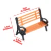10pcs Model Train HO TT Scale 1:87 Bench Chair Settee Street Park Layout Plastic Craft Home Decor Toy Model Building Tool 6