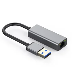 High-Speed USB 3.0 to Gigabit Ethernet LAN Adapter (Aluminum alloy gray)
