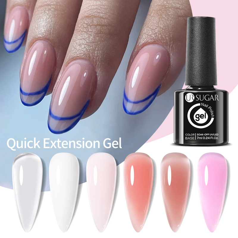 Ur Sugar 7.5ml Quick Extension Nail Gel Clear Pink Nail Tips Uv Gel