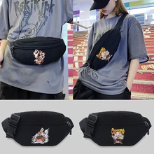 

Fashion Women Chest Messenger Bags Shoulder Crossbody Bag Travel Waist Bag Mask Series Pattern Outdoor Sports Waist Storage Bag