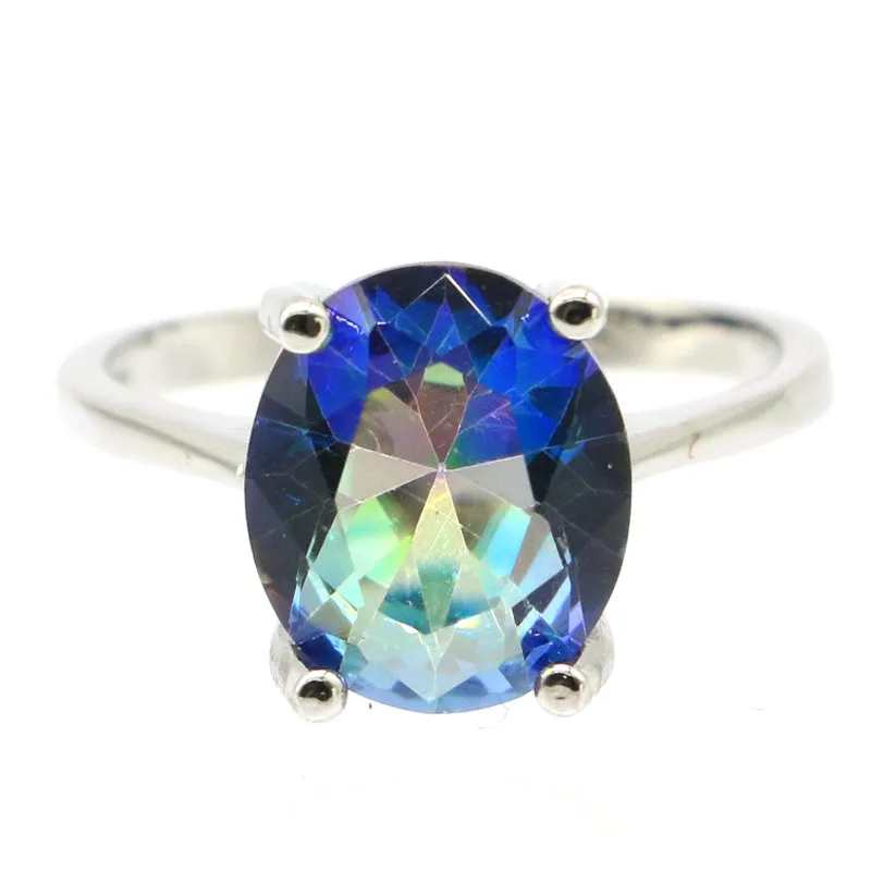 12x10mm Zultanite Color Change Alexandrite Topaz Fire Rainbow Mystic Topaz Silver Rings Many Sizes silver ring,gemstone ring