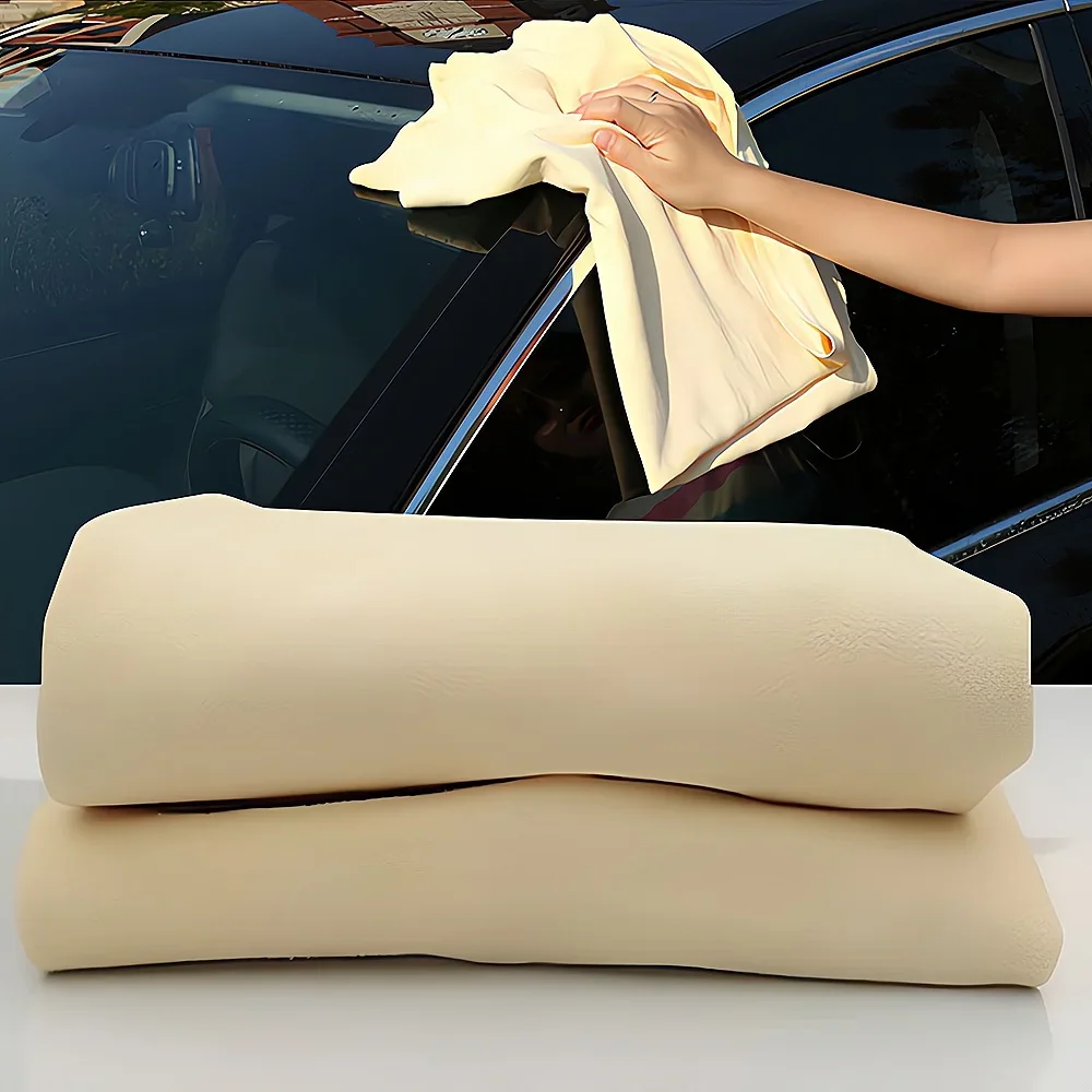 Cleaning Cloth 1PCS Auto Care Extra Large Polishes Car Moto Natural Drying Chamois Polishing Shape Cleaning Genuine Leather Cloth Paint Cleaner