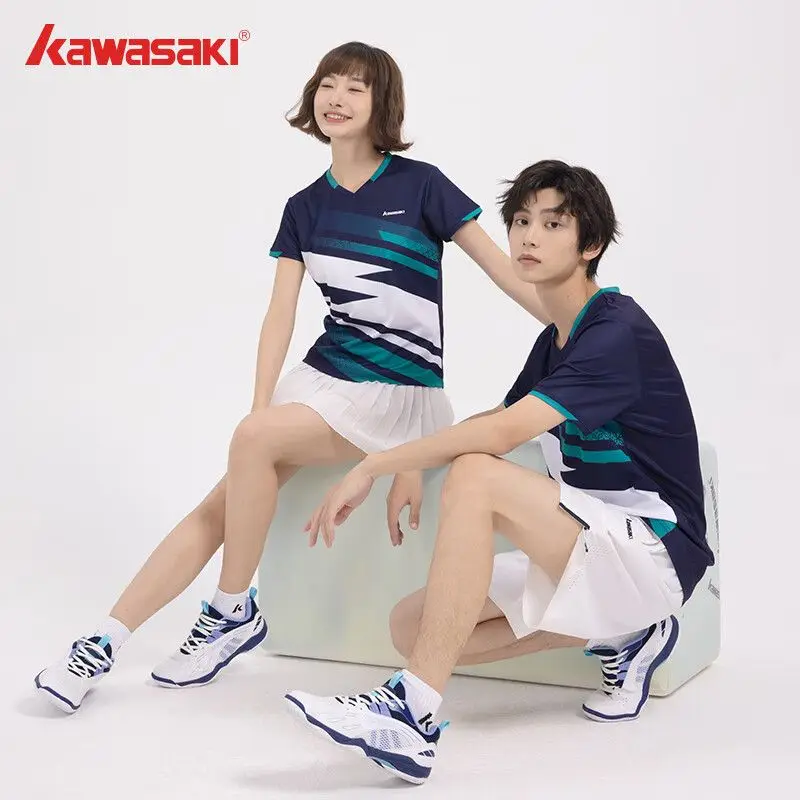 Kawasaki Badminton Clothing Short-Sleeved T-shirt B1970 Men's and Women's Competition Quick-Drying Breathable