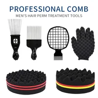 Brosse à cheveux ovale Double face torsadée magique, brosse en éponge pour bobine Afro naturelle ondulée, brosses en éponge pour tresses de cheveux 1