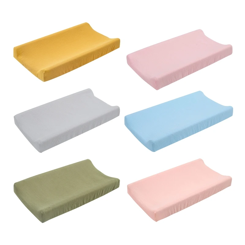Diaper Changing Pad, Diaper Changing Mat, 67JC, Solid Color, Detachable Change Cover, Removable Muslin Cover, For Infant Toddler Bed