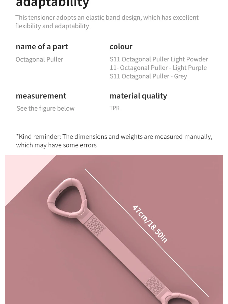 Description Picture 4 of item1 Pc 8-shaped Puller Yoga Auxiliary Household Elastic Band Fitness Equipment Open Shoulder Beauty Back Elastic Band