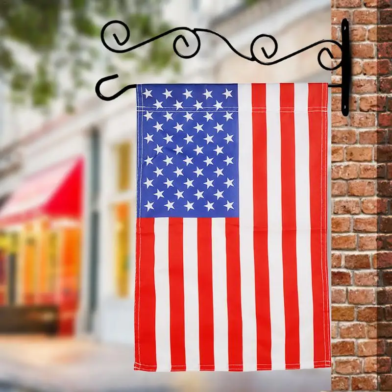 Garden Wall Flag Stand Flag Pole Weatherproof Metal Holder Banner Wall Hanger For Outdoors Courtyard Backyard