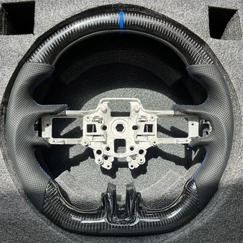 Volante in fibra di carbonio per Ford Mustang 2015 2016 2017 Volante da corsa in pelle traforata Hydro-Dip