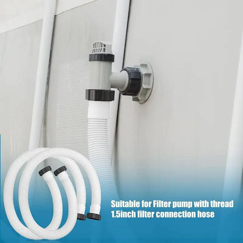 Pool Hoses For Ground Pools 1.5 Inch Diameter Ground Hose For Swimming Pools 59 Inch Long Interconnecting Tubes Sand Filters