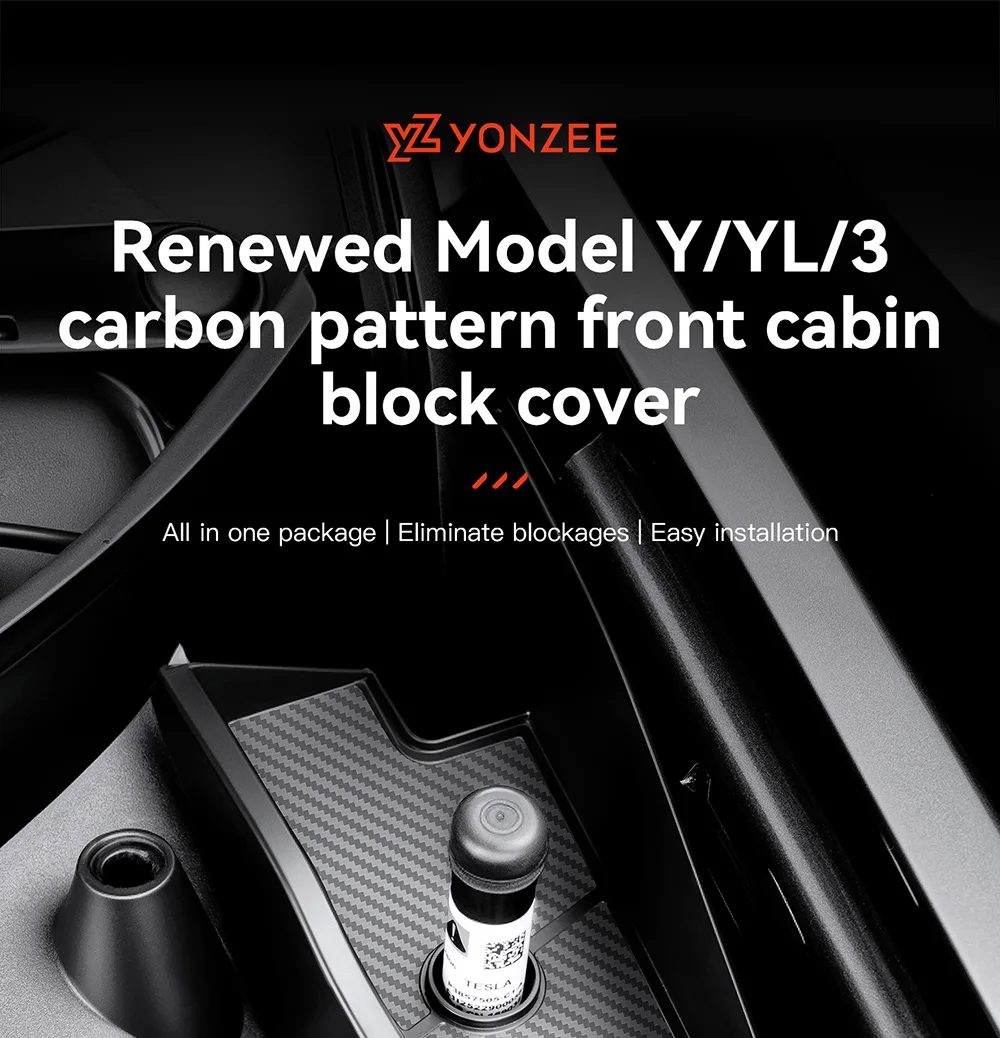 YZ für Tesla 3/Y/YL Highland Juniper 2025-2026 Vordere Kabinenabdeckung gegen Verstopfung, Wasserkanalabdeckung und Laubblocker – Detail 1