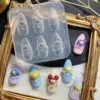 1pc Ice Cream Strawberry Cream Cookie Witch 3D Acrylic Mold  Nail Art Decorations Cat DIY Design Silicone  Nail Art  Nails  Mold 3