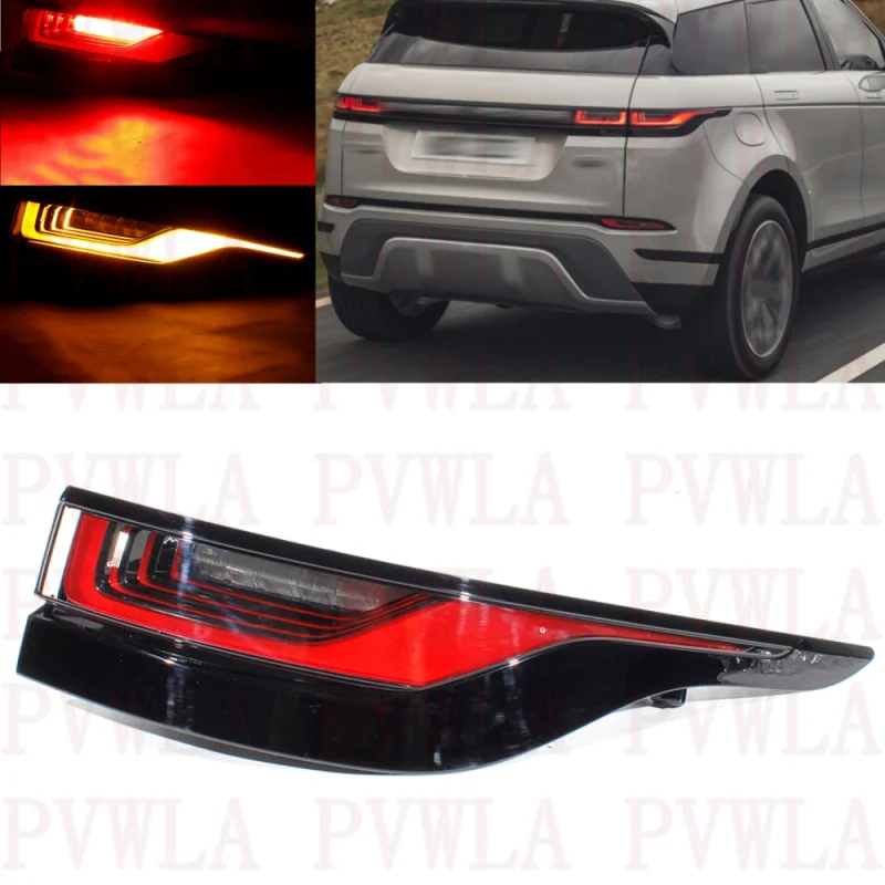 Right Outer Side Tail Rear Lamp Light With LED Bulbs LR128379/LR116002 For Land Rover Range Rover Evoque 2023-2024