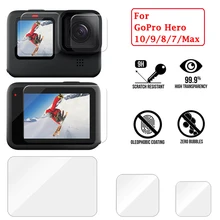 Hero 10/9/8  Black Tempered Glass Screen Protector Lens Protection Protective Film for Go Pro Hero 7 8 9 10 Max