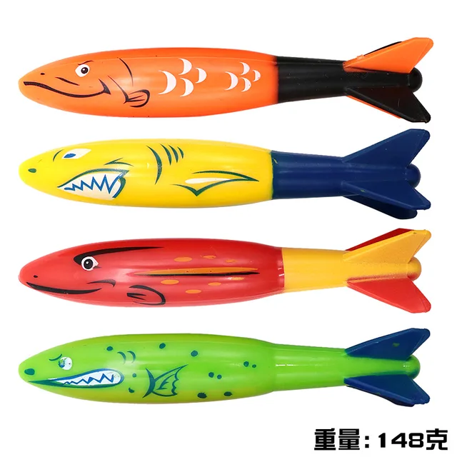 Summer Diving Toys Diving Fish Ring Torpedos Underwater Water Games Training Swimming Pool Gifts Set Toys For kids 6
