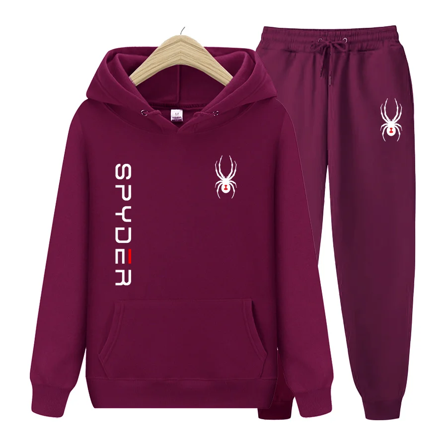 Men's Letter Printed Hooded Sweatshirt Pants Autumn Winter Suit for Sports Set Tracksuit Set Outdoor Suit Set