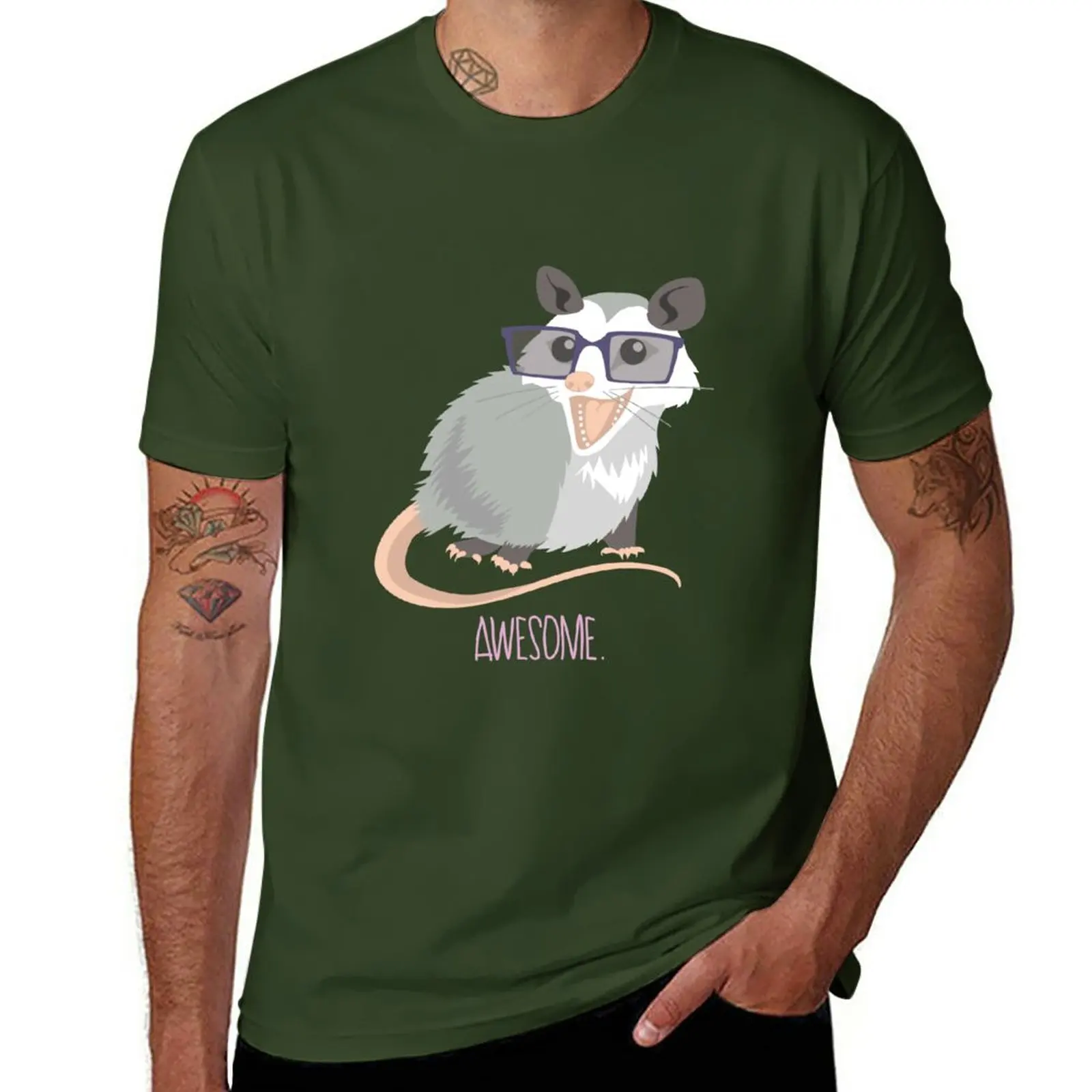 

Awesome Possum T-Shirt summer tops korean fashion kawaii clothes quick-drying workout shirts for men