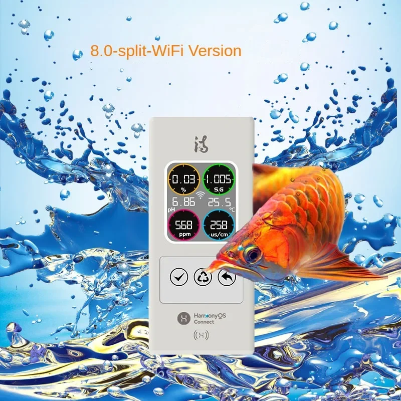 Newly Aquarium water quality detector 8.0/8.0pro ORP/TDS/EC/Salinity/SG/Temp/PH Hydroponics Tuya Version