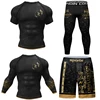 Men Tracksuit MMA Rashguard Jiu Jitsu T-shirt+Pants Sets Fitness Boxing Jerseys BJJ Muay Thai Shorts Gym Rash Guard Sportsuit 1