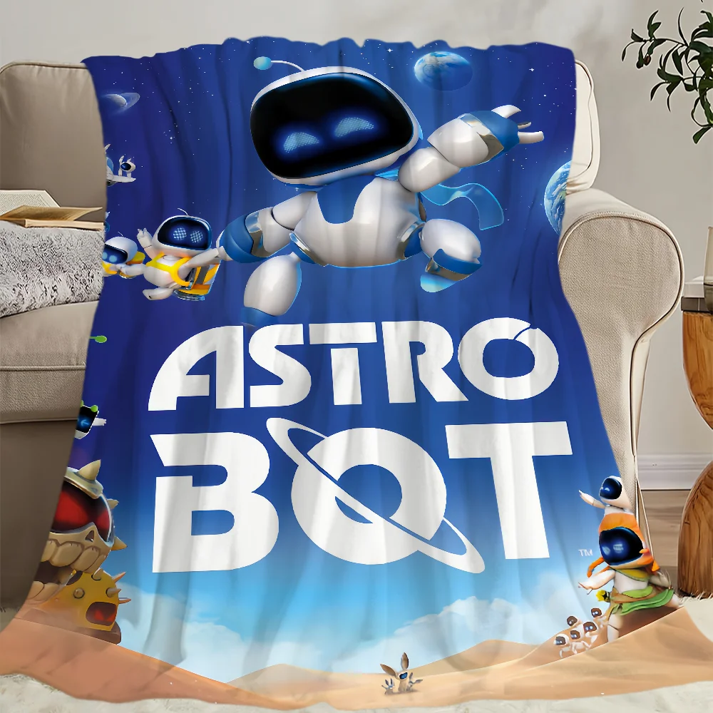 Game A-Astro bots Blanket Skin friendly comfort warm soft plush blanket suitable sofa living room office bedroom 6