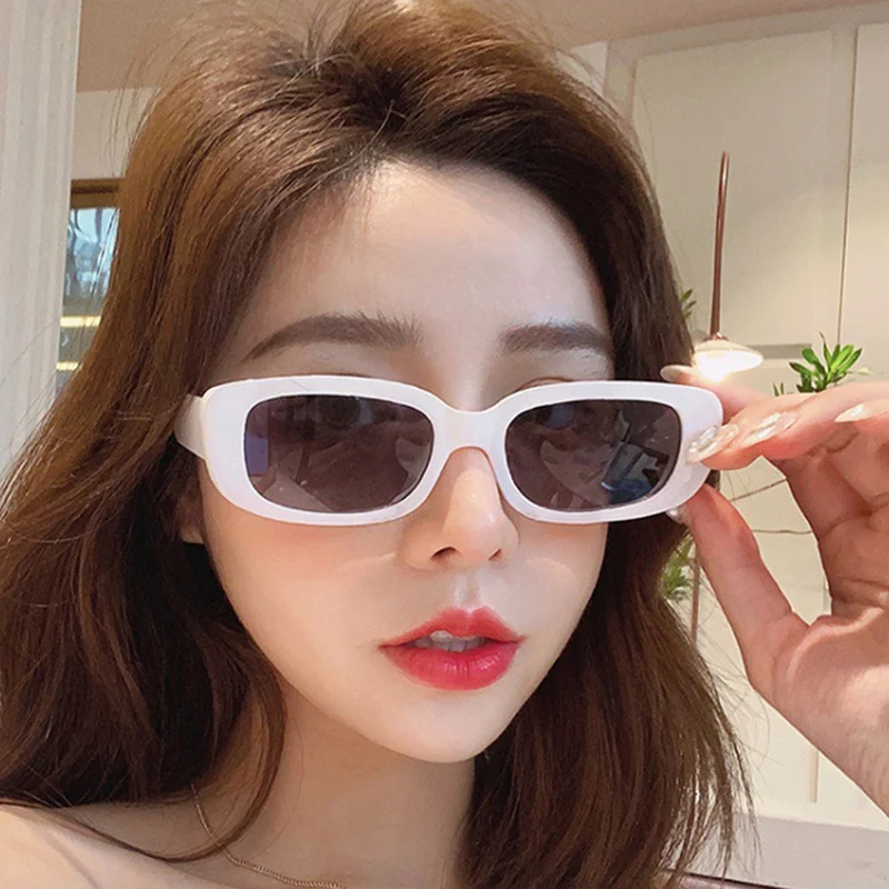 Fashion Classic Small Rectangle Frame Sunglasses UV400 For Women Summer Vintage Retro Punk Square Sun Shades Glasses_voghion.com